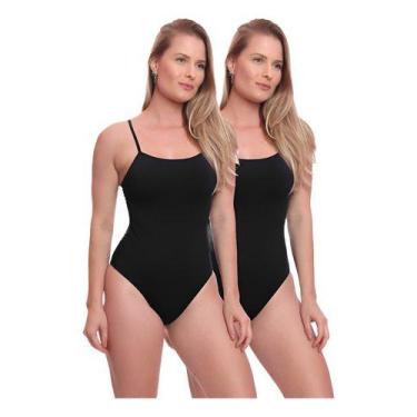 Imagem de Kit 2 Maiôs Natação Hidroginástica Regulagem Piscina Fitness - Bras E 
