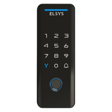 Imagem de Fechadura Digital ESF DS4100V Tecno de Sobrepor Acionamento por Senha Impressão App Controle Remoto Wi Fi Preto