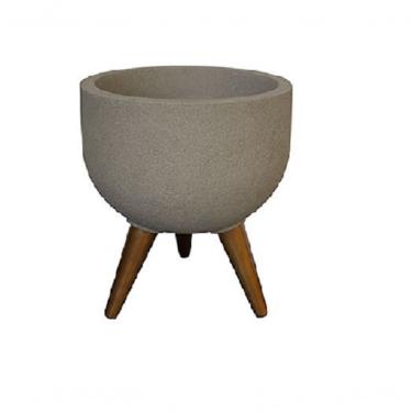 Imagem de Vaso para Plantas Decore 33 Redondo 33 cm em Polietileno Resistente a Impactos Mármore