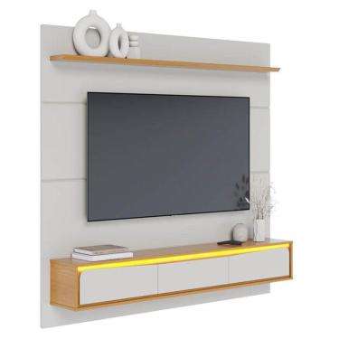 Imagem de Painel Para Tv Home Suspenso Tahiti 1.8 Off White Matte Naturale – Colibri