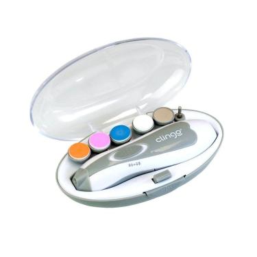 Imagem de Kit Manicure Elétrica Com Led 6 Lixas Bebê Mamãe - Clingo