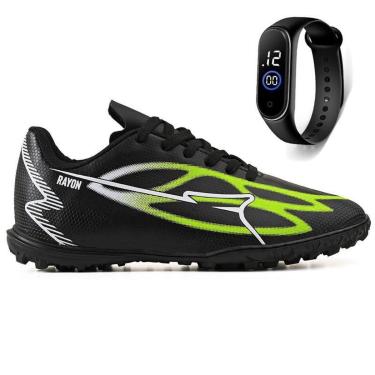 Imagem de Kit Chuteira Futebol Campo Society Grama Sintetica + Relogio Adulto-Unissex