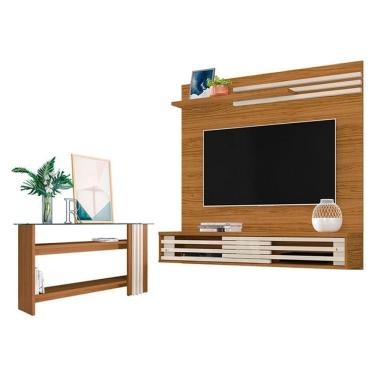 Imagem de Estante Home Theater Suspenso com Aparador Frizz Sublime Naturale Off White – Madetec