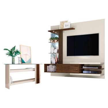 Imagem de Estante Home Theater Suspenso com Aparador Frizz Supreme Off White Savana – Madetec