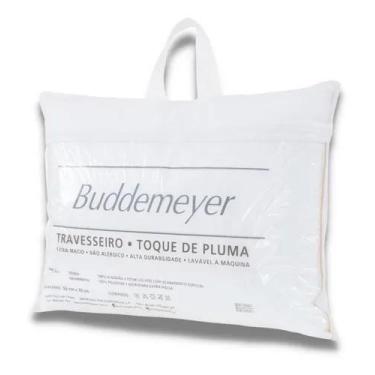 Imagem de Travesseiro Toque De Pluma Buddemeyer 50x70cm Algodão Branco - Congrat