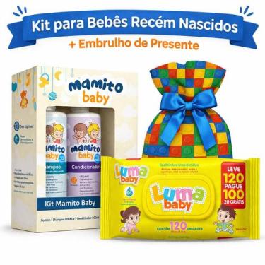 Imagem de Kit Bebê Recém-Nascido Shampoo + Condicionador Mamito Baby + Lenço Ume