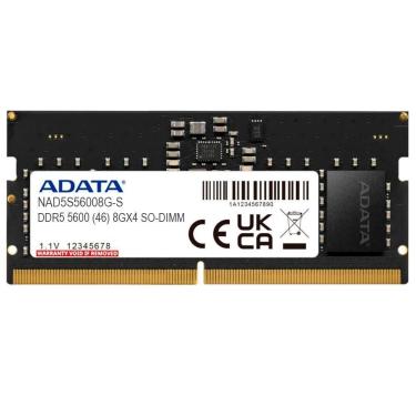 Imagem de Memória RAM Notebook Adata DDR5 8GB 5600MHz AD5S56008G-S