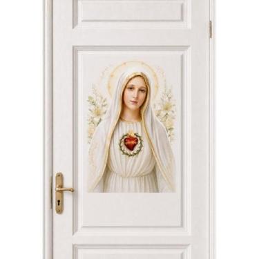 Imagem de Adesivo Personalizado Nossa Senhora de Fátima p/ Parede Porta Religião
