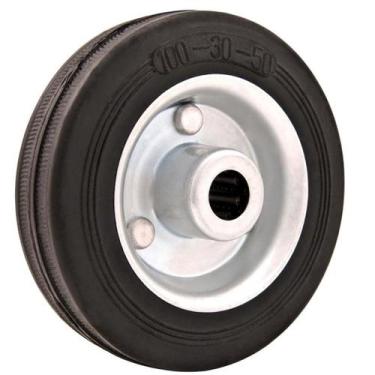 Imagem de Roda de borr. 5" leve 100kg eixo rolete 15mm - Vonder
