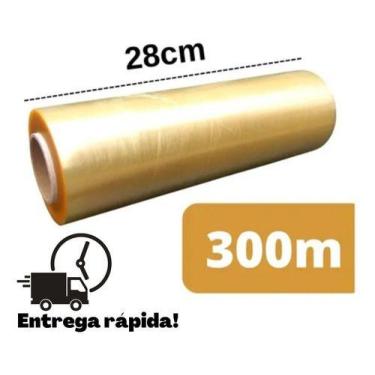 Imagem de Rolo Bobina Plastico Filme Pvc Esticavel 28cm X 300m Oferta - Sem marc