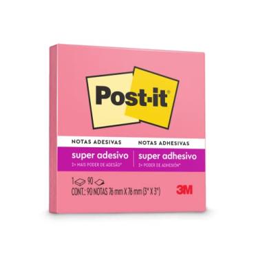 Imagem de Post-it, 3M, Post-It, Bloco de Notas Adesivas, 76 mm x 76 mm, 90 folhas - Pink