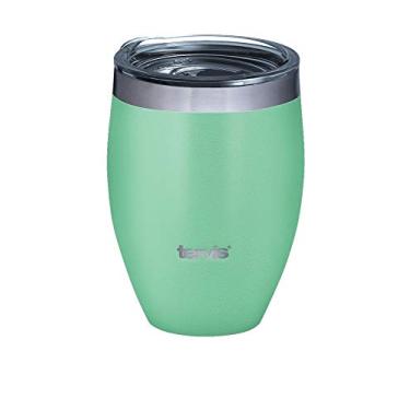 Imagem de Tervis Copo de viagem isolado de aço inoxidável revestido com pó mantém as bebidas frias e quentes, 340 g, verde mangue