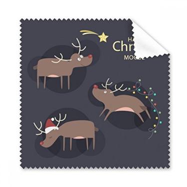 Imagem de Pano de limpeza de tela de telefone com estampa de rena de Natal 5 peças