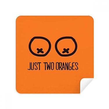 Imagem de Just Oranges – Pano de limpeza de tela laranja com desenho divertido, 2 unidades
