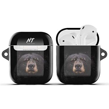 Imagem de Capa para Apple AirPods Premium serve para AirPods de 1ª e 2ª geração Capa de carregamento Nano Techs, Black Bear, Preto