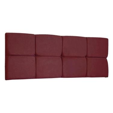 Imagem de Cabeceira Painel King 1,95m Nina Suede - Pallazio Cor Marsala