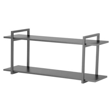 Imagem de Nicho Sala e Quarto Preto com Prateleiras Preto 120cm