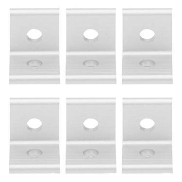 Imagem de 10 peças suporte de canto ângulo de alumínio fixo em formato L conector 90° alumínio ângulo vertical peça conectando com forte estabilidade (orifício 3030-2)