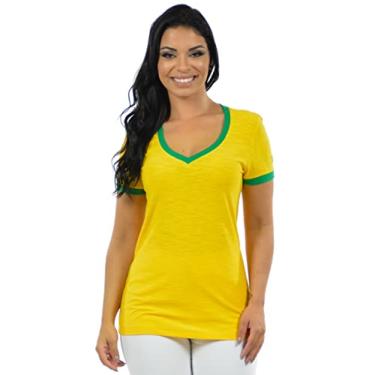 Imagem de Camiseta brasil lisa fenomenal (GG, Amarelo)