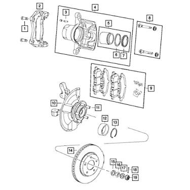 Imagem de Mopar 68088536AD Junta de suspensão (dianteiro direito) Jeep Compass Patriot
