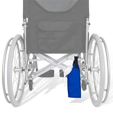 Imagem de NYOrtho Suporte de garrafa de urina para homens – Bolsa de nylon para transporte de urina com correia ajustável com pinça para cama de hospital ou cadeira de rodas (garrafa de urina não incluída)