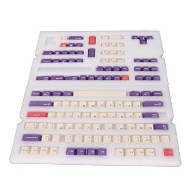 Imagem de Cápsulas de teclado PBT, 128 teclas, forte, durável, cores vívidas para teclado mecânico