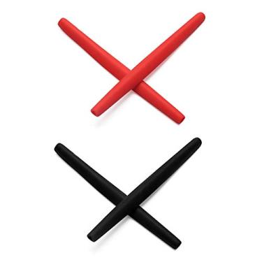 Imagem de Mryok — Meias de substituição para óculos de sol Oakley Romeo 1 – Opções, Red & Black, One Size