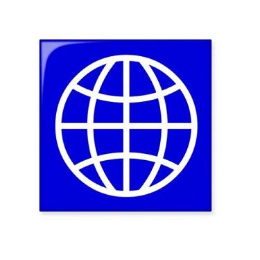 Imagem de Pedra adorna de tijolos vitrificados Azulejo de cerâmica quadrado azul terra