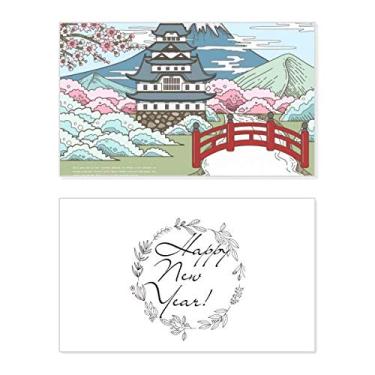 Imagem de Cartão de felicitações Mount Sakura Japan Ukiyo-e Ano Novo Festival Bless Message Present