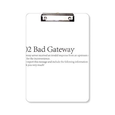 Imagem de Programmer 502 Bad Gateway prancheta pasta bloco de escrita placa de apoio A4