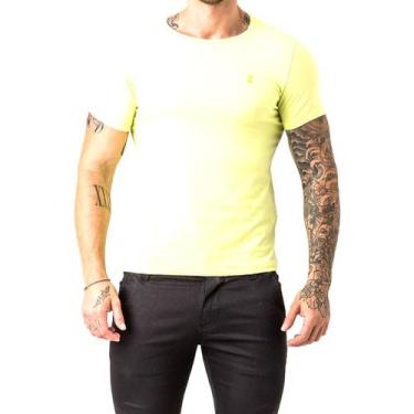 Imagem de Camiseta Básica Masculina Amarela Slim Fit Zune