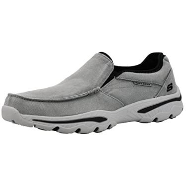 Imagem de Skechers Caimento folgado masculino - Creston-Moseco, Cinza/preto, 9