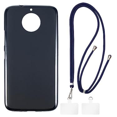 Imagem de Shantime Capa Motorola Moto G5S Plus + Cordões universais para celular, pescoço/alça macia de silicone TPU capa protetora para Motorola Moto G5 Plus edição especial (5,5 polegadas)