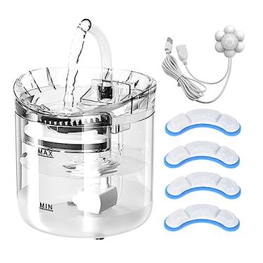 Imagem de Homesen Fonte para Gatos com filtro,dispensador de água para cães,Bebedouro Gato Automático Super Silencioso 2L para animais de estimação