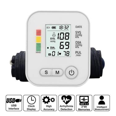 Imagem de Monitor de pressão arterial portátil parte superior do braço bp máquina com La