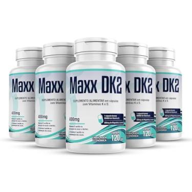 Imagem de Maxx DK2 Vitamina K2 + D3 2000ui 5x120 Cápsulas 1/dia