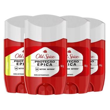 Imagem de Kit Desodorante Stick Old Spice Lenha 50g - 4 Unidades