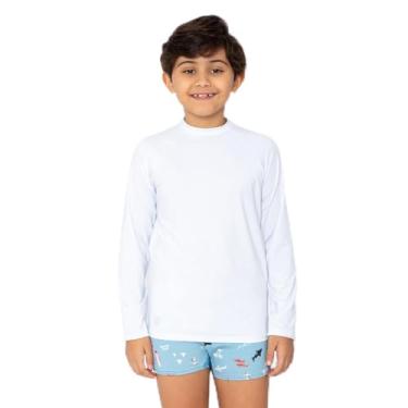 Imagem de Camiseta Proteção Solar Uv 50+ Manga Longa Infantil Cottoon Cor:Branco;Tamanho:12 Anos