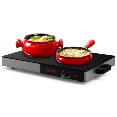 Imagem de Mesa Térmica Rechaud Elétrico Vidro Temperado 400w 220v MT22 Preto