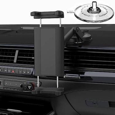 Imagem de Cuxwill Suporte de painel para tablet de carro para telefone iPad de 4 a 13 polegadas, ventosa forte substituível, suporte de para-brisa de caminhão para iPad Pro 12,9 10,5 9,7, iPad Air Mini