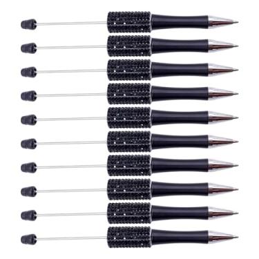 Imagem de Colaxi 10x canetas miçangas conjunto diy, canetas miçangas, lembrancinhas de casamento, canetas de artesanato, canetas variadas para artigos de papelaria, preto
