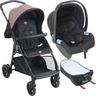 Imagem de Carrinho de Bebe Moises com Bebe Conforto Burigotto Lui Rose