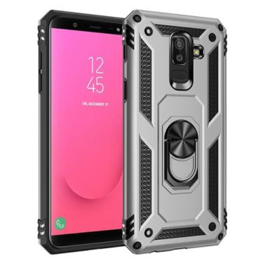 Imagem de Caso à prova de choque para Samsung Galaxy A6 A7 A8 A9 J4 J6 J8 Plus A50S A40S A10 A20S A30S M30 A70 Kickstand armadura Capa de telefone, prata, M30