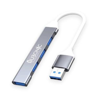 Imagem de HUBONIC Hub Usb 3.0 4 Portas Usb 3.0 Adaptador Usb 5 Gbps liga de alumínio Portátil Para Periféricos, Tablet, Computador, PC, Laptop, Notebook, Webcam, Teclado Impressora, Mouse (HUB-0005-G-A)