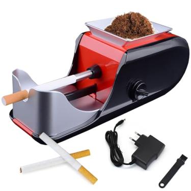 Imagem de Máquina compactadora de cigarros, Injeção De Tabaco Para Enrolar compactadora totalmente com carregador e escova de limpeza fabricante de cigarros elétrica,Red