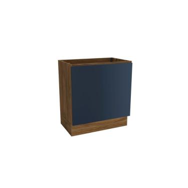 Imagem de Balcão Para Forno de Embutir Celeste Kappesberg 100% MDF Nogueira/Azul 80cm