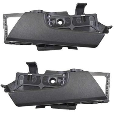 Imagem de PT Auto Warehouse GM-2003A-DP - Maçaneta interna interna interna, preta - par esquerdodireito