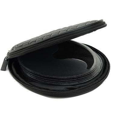 Imagem de Capa preta para CD/DVD com capacidade para 20 CD/DVD, fichário de armazenamento de disco portátil para carro, casa, organizador de transporte de viagem