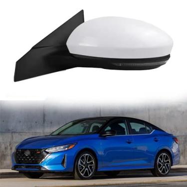 Imagem de Conjunto de espelho retrovisor do motorista adequado para Nissan Sylphy Sentra 2019 2020 2021 acessórios de carro acessórios de espelho retrovisor acessórios de espelho lateral lente ajustável de