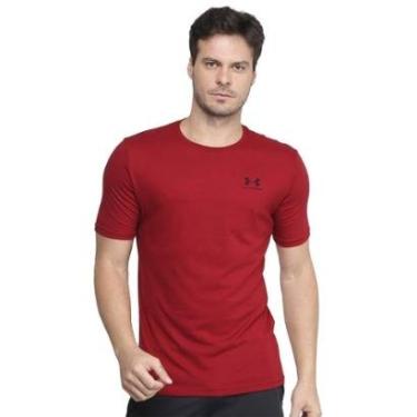 Imagem de Camiseta Under Armour Sportstyle Left Vermelha-Masculino